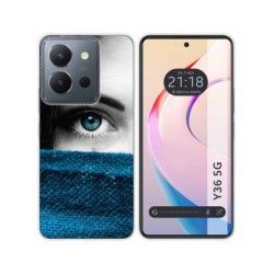 Funda Silicona para Vivo Y36 4G / 5G diseño Ojo Dibujos