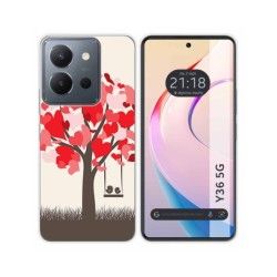 Funda Silicona para Vivo Y36 4G / 5G diseño Pajaritos Dibujos