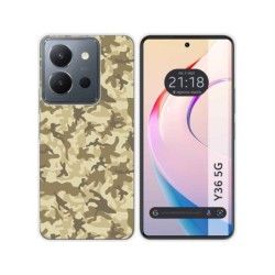 Funda Silicona para Vivo Y36 4G / 5G diseño Sand Camuflaje Dibujos