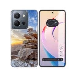 Funda Silicona para Vivo Y36 4G / 5G diseño Sunset Dibujos