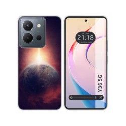 Funda Silicona para Vivo Y36 4G / 5G diseño Tierra Dibujos