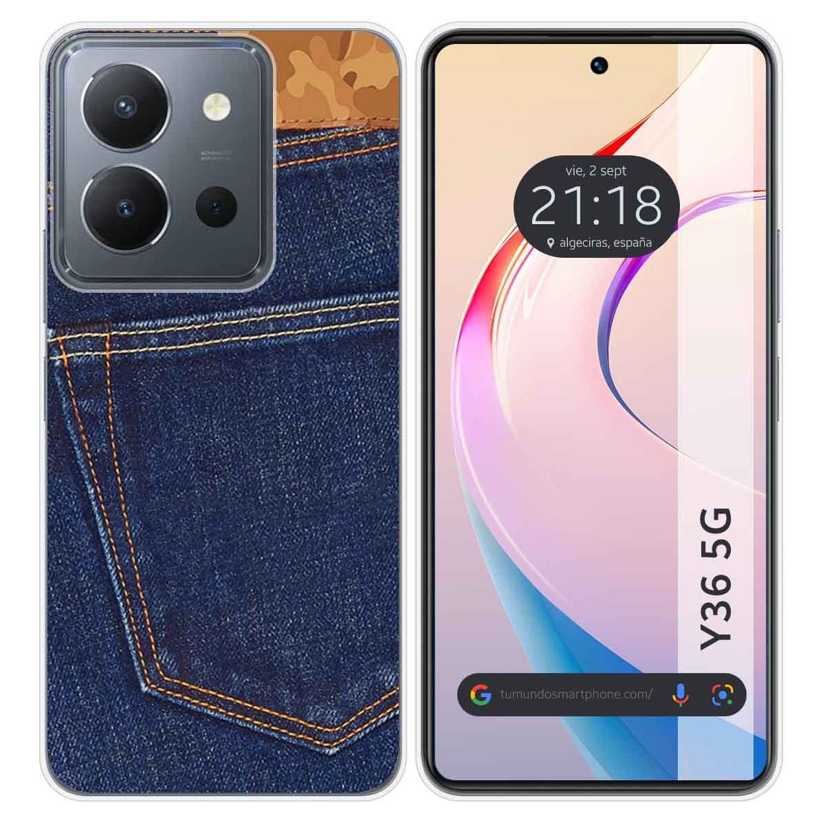 Funda Silicona para Vivo Y36 4G / 5G diseño Vaquero Dibujos