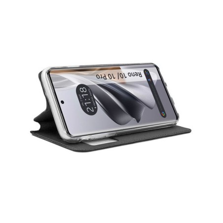 Funda Libro Soporte con Ventana para Oppo Reno 10 5G / 10 Pro 5G color Negra