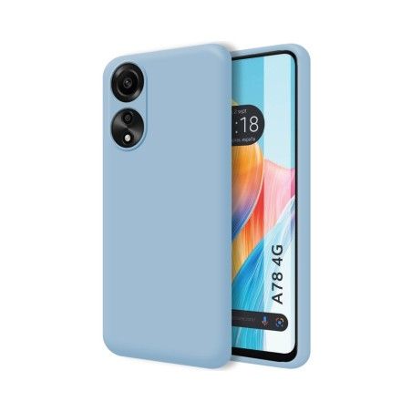 Funda Silicona Líquida Ultra Suave para Oppo A78 4G color Azul