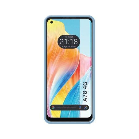 Funda Silicona Líquida Ultra Suave para Oppo A78 4G color Azul