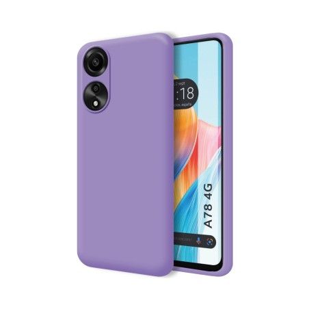 Funda Silicona Líquida Ultra Suave para Oppo A78 4G color Morada