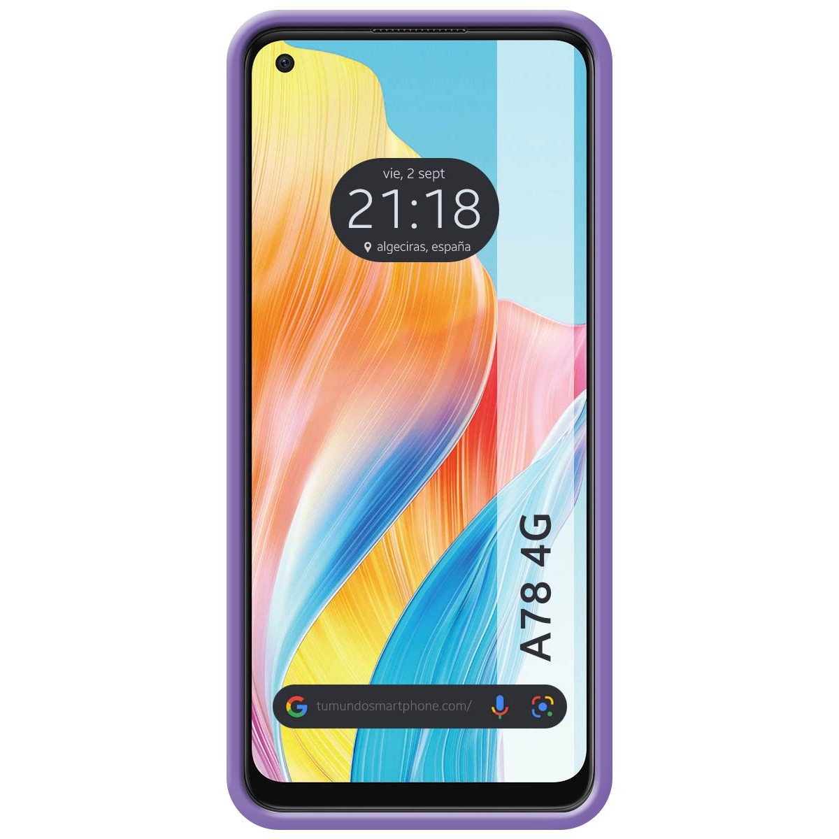 Funda Silicona Líquida Ultra Suave para Oppo A78 4G color Morada