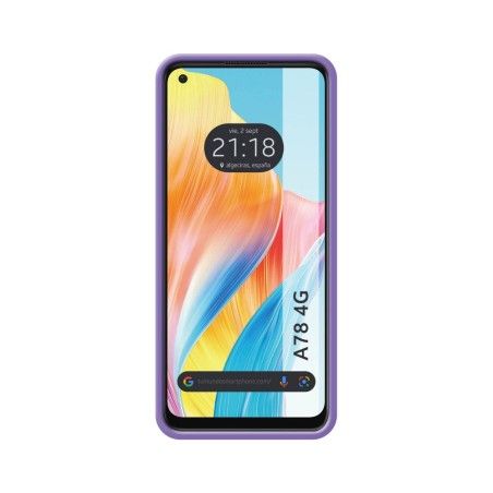 Funda Silicona Líquida Ultra Suave para Oppo A78 4G color Morada