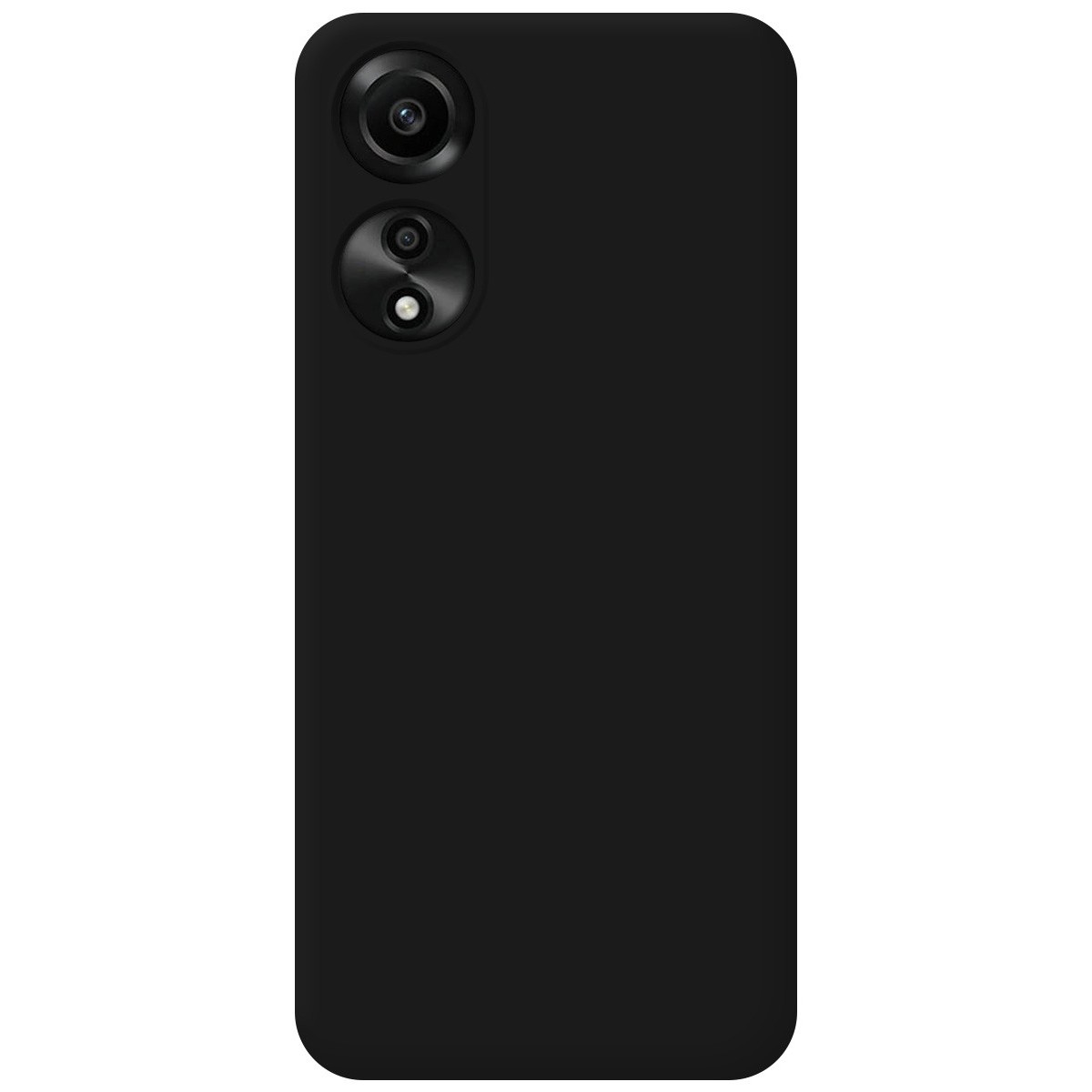 Funda Silicona Líquida Ultra Suave para Oppo A78 4G color Negra