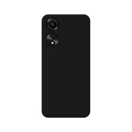 Funda Silicona Líquida Ultra Suave para Oppo A78 4G color Negra