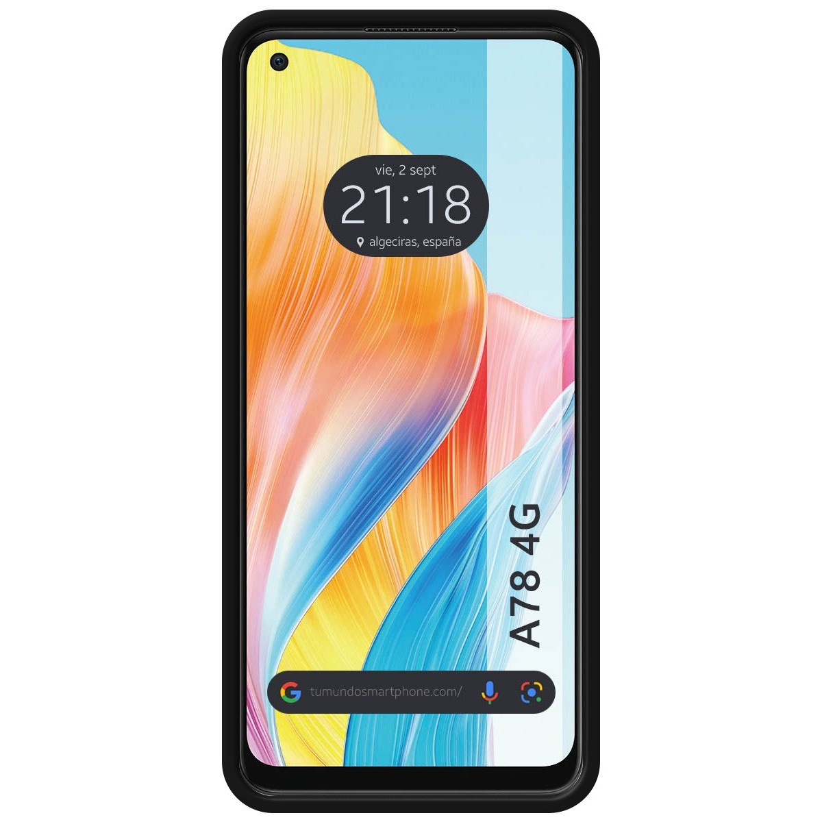 Funda Silicona Líquida Ultra Suave para Oppo A78 4G color Negra