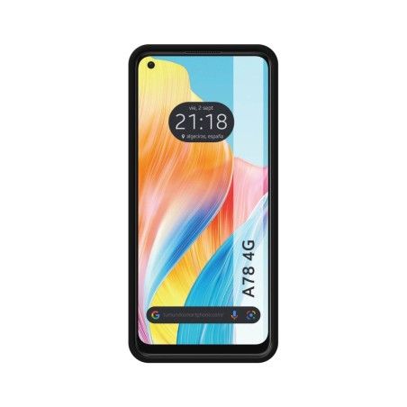 Funda Silicona Líquida Ultra Suave para Oppo A78 4G color Negra