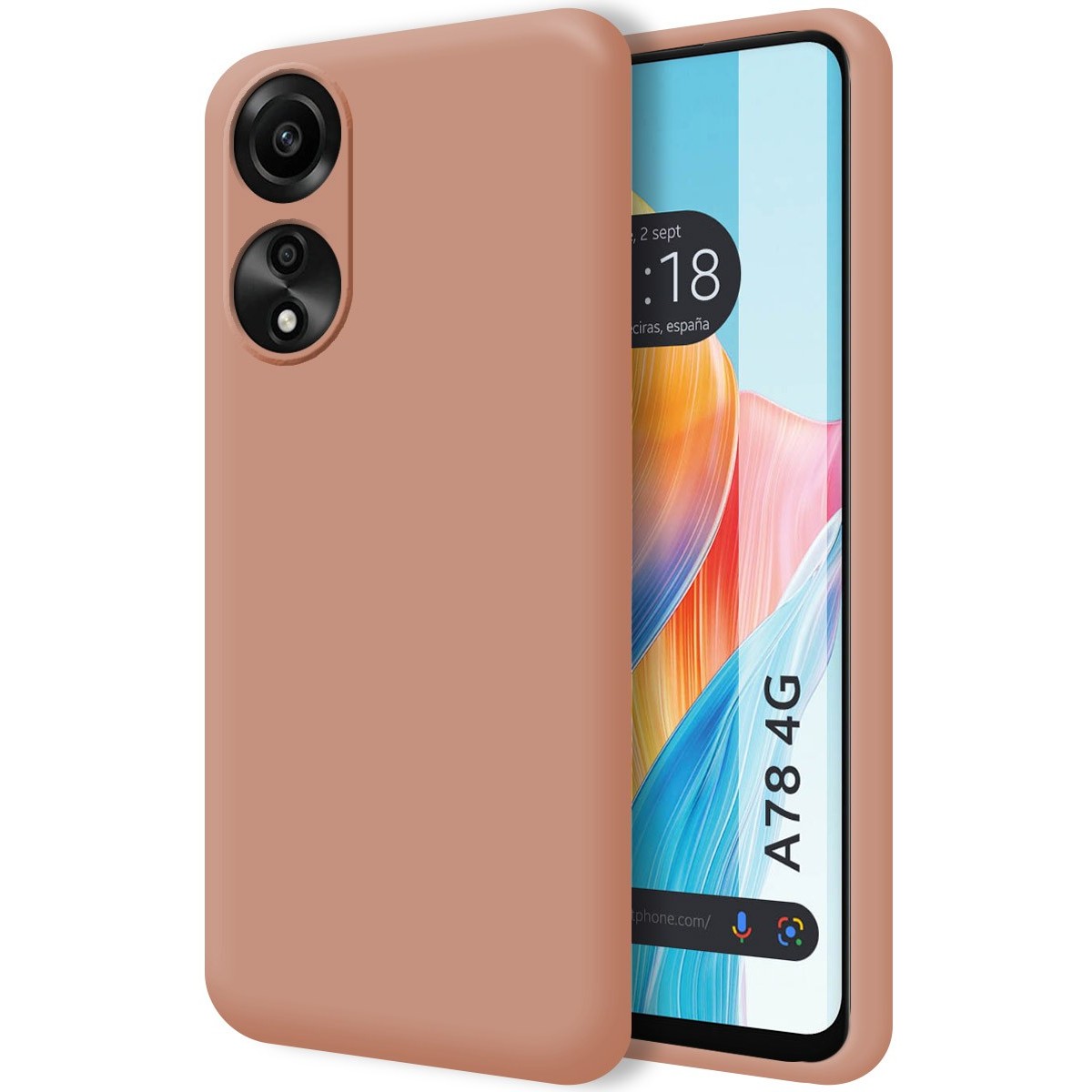 Funda Silicona Líquida Ultra Suave para Oppo A78 4G color Rosa
