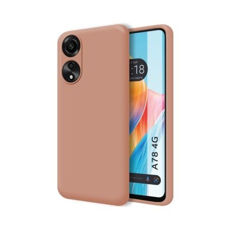 Funda Silicona Líquida Ultra Suave para Oppo A78 4G color Rosa