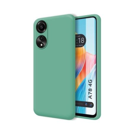 Funda Silicona Líquida Ultra Suave para Oppo A78 4G color Verde