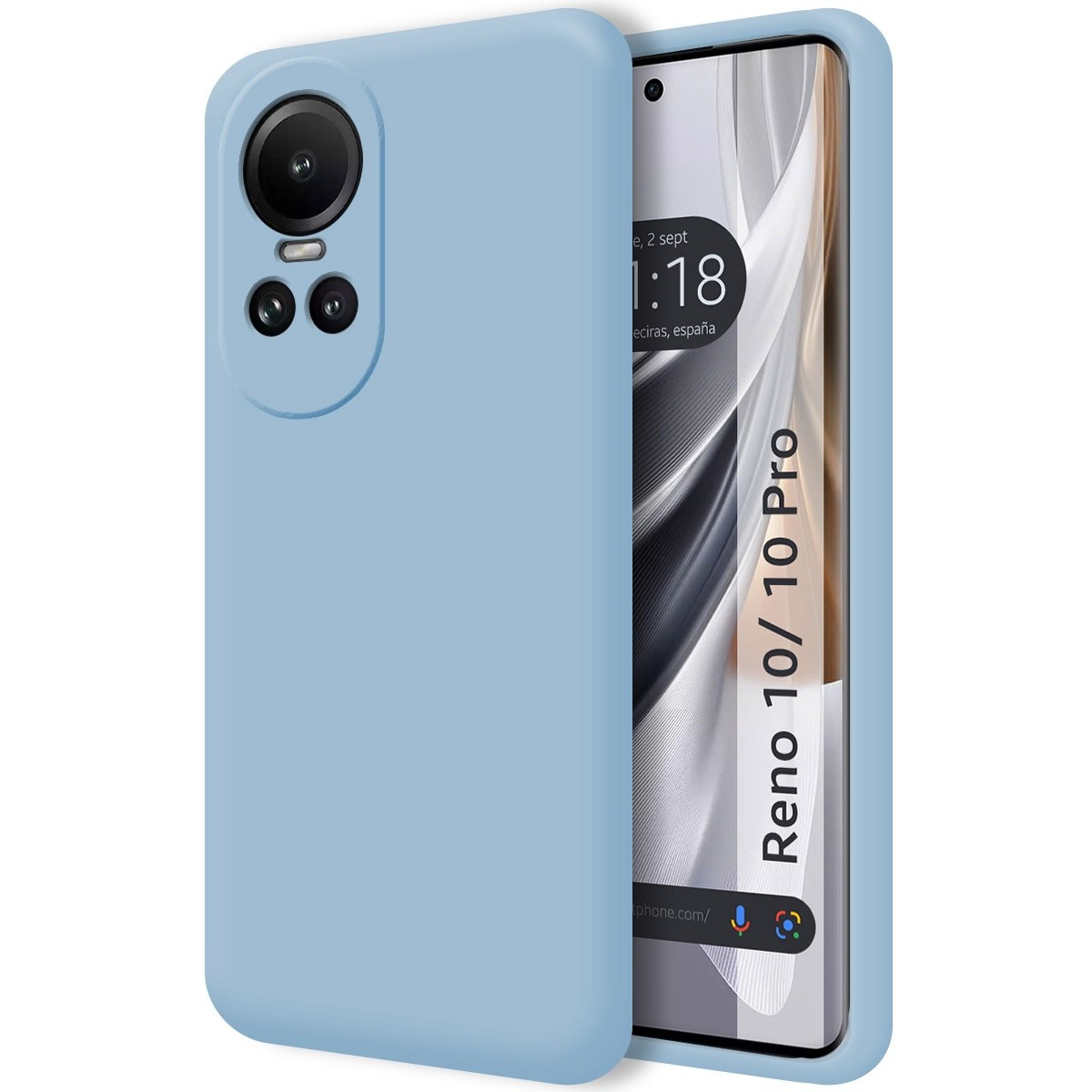 Funda Silicona Líquida Ultra Suave para Oppo Reno 10 5G / 10 Pro 5G color Azul