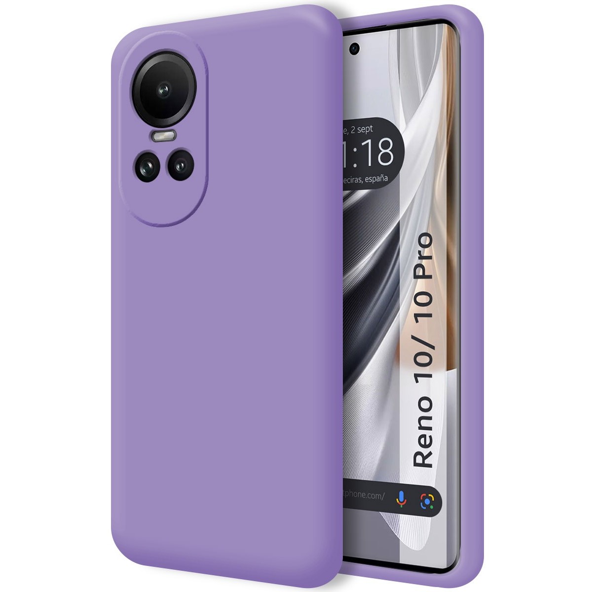 Funda Silicona Líquida Ultra Suave para Oppo Reno 10 5G / 10 Pro 5G color Morada