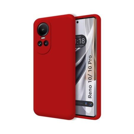 Funda Silicona Líquida Ultra Suave para Oppo Reno 10 5G / 10 Pro 5G color Roja