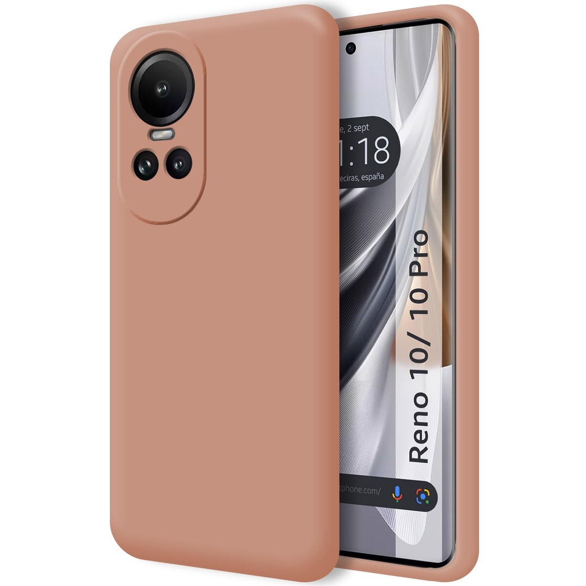 Funda Silicona Líquida Ultra Suave para Oppo Reno 10 5G / 10 Pro 5G color Rosa