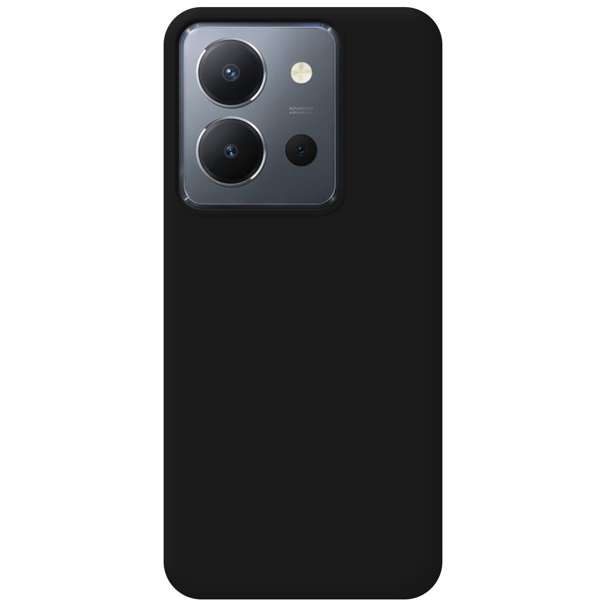 Funda Silicona Líquida Ultra Suave para Vivo Y36 4G / 5G color Negra