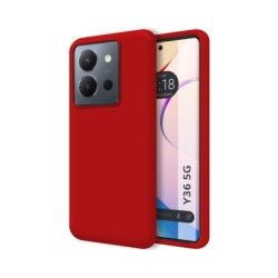 Funda Silicona Líquida Ultra Suave para Vivo Y36 4G / 5G color Roja