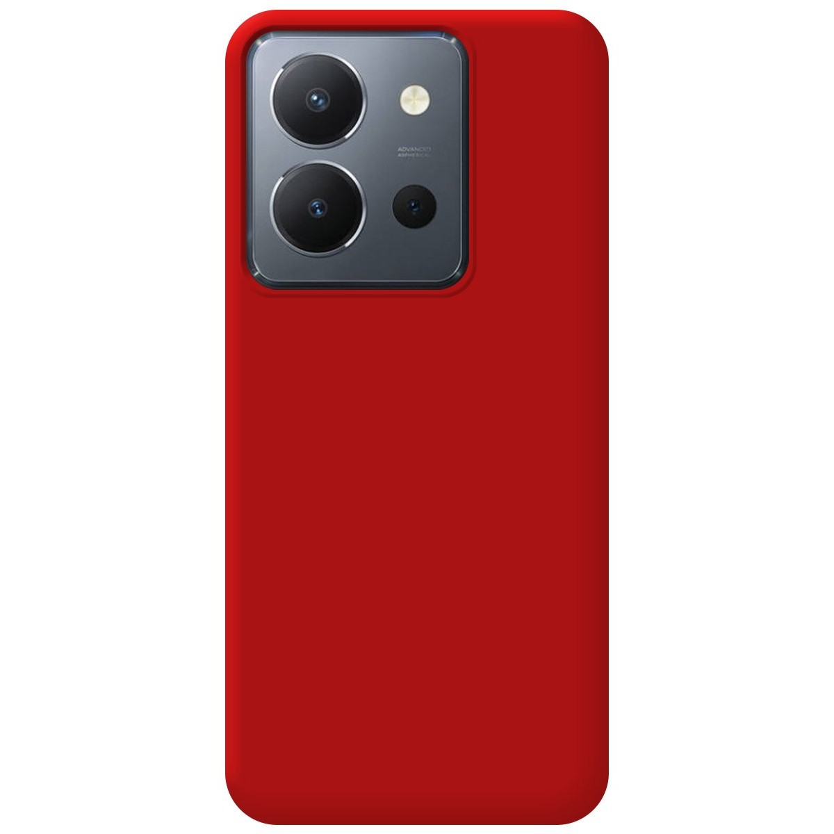 Funda Silicona Líquida Ultra Suave para Vivo Y36 4G / 5G color Roja