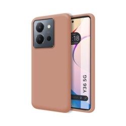 Funda Silicona Líquida Ultra Suave para Vivo Y36 4G / 5G color Rosa