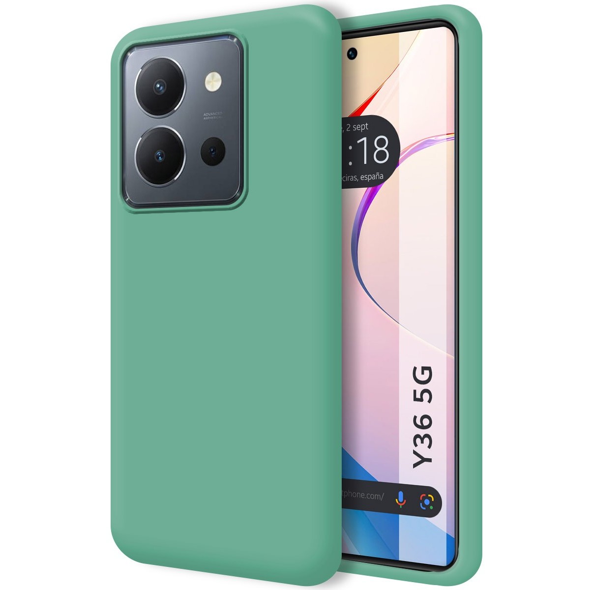 Funda Silicona Líquida Ultra Suave para Vivo Y36 4G / 5G color Verde