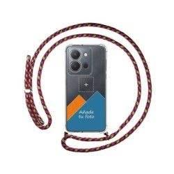 Personaliza tu Funda Colgante Transparente para Vivo Y36 4G / 5G con Cordon Rosa / Dorado Dibujo Personalizada