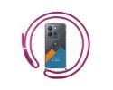 Personaliza tu Funda Colgante Transparente para Vivo Y36 4G / 5G con Cordon Rosa Fucsia Dibujo Personalizada