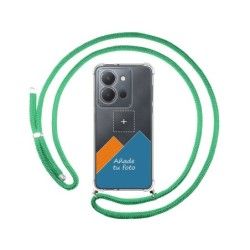 Personaliza tu Funda Colgante Transparente para Vivo Y36 4G / 5G con Cordon Verde Agua Dibujo Personalizada