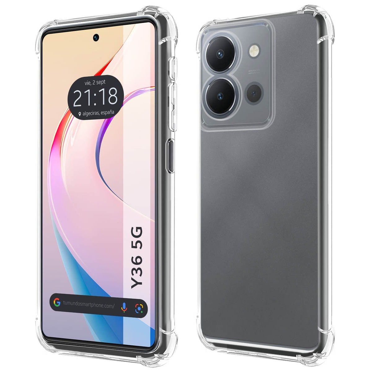 Funda Silicona Antigolpes Transparente para Vivo Y36 4G / 5G