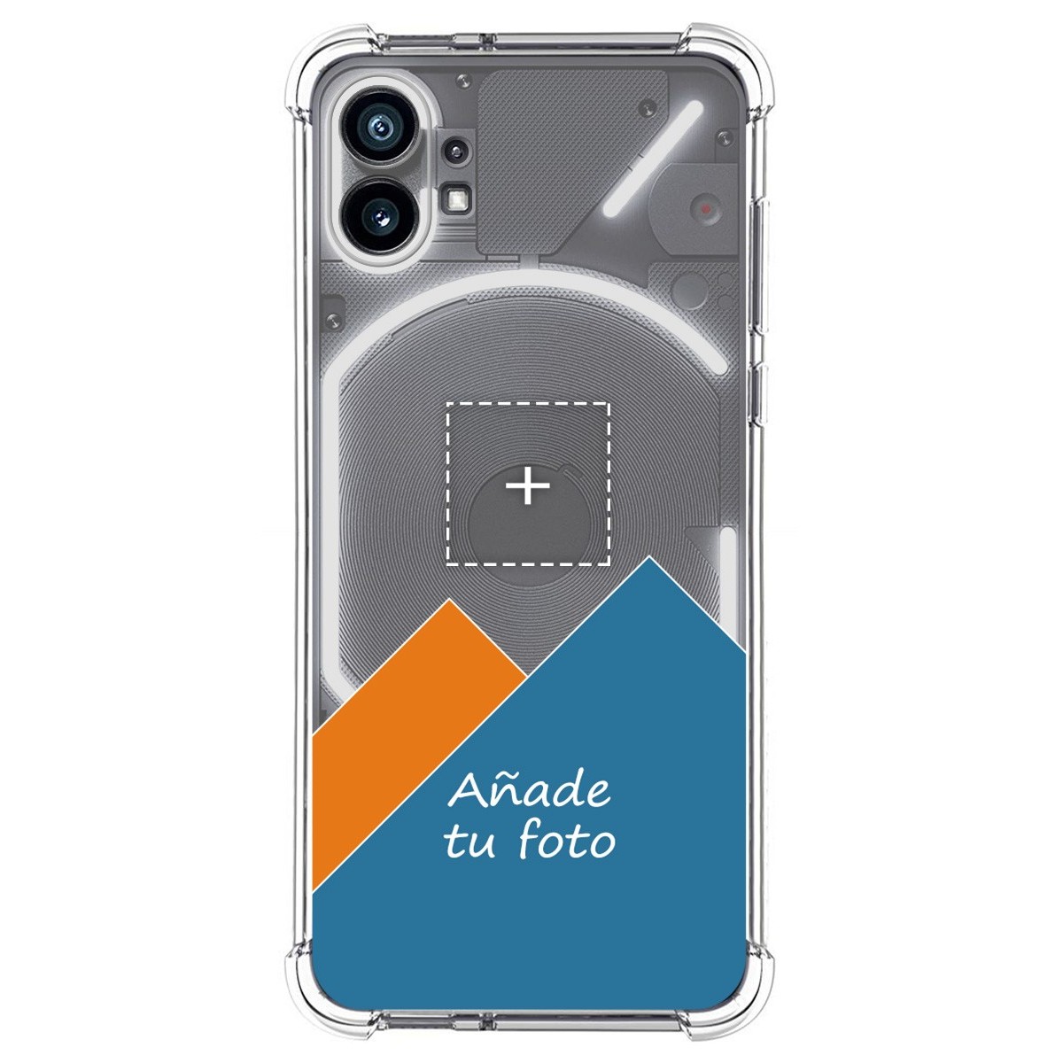 Personaliza tu Funda Silicona AntiGolpes Transparente con tu Fotografía para Nothing Phone 2 5G Dibujo Personalizada