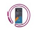 Personaliza tu Funda Colgante Transparente para Nothing Phone 2 5G con Cordon Rosa Fucsia Dibujo Personalizada