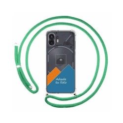 Personaliza tu Funda Colgante Transparente para Nothing Phone 2 5G con Cordon Verde Agua Dibujo Personalizada