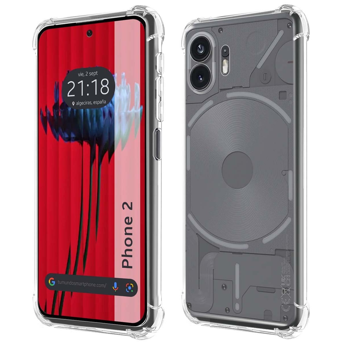 Funda Silicona Antigolpes Transparente para Nothing Phone 2 5G