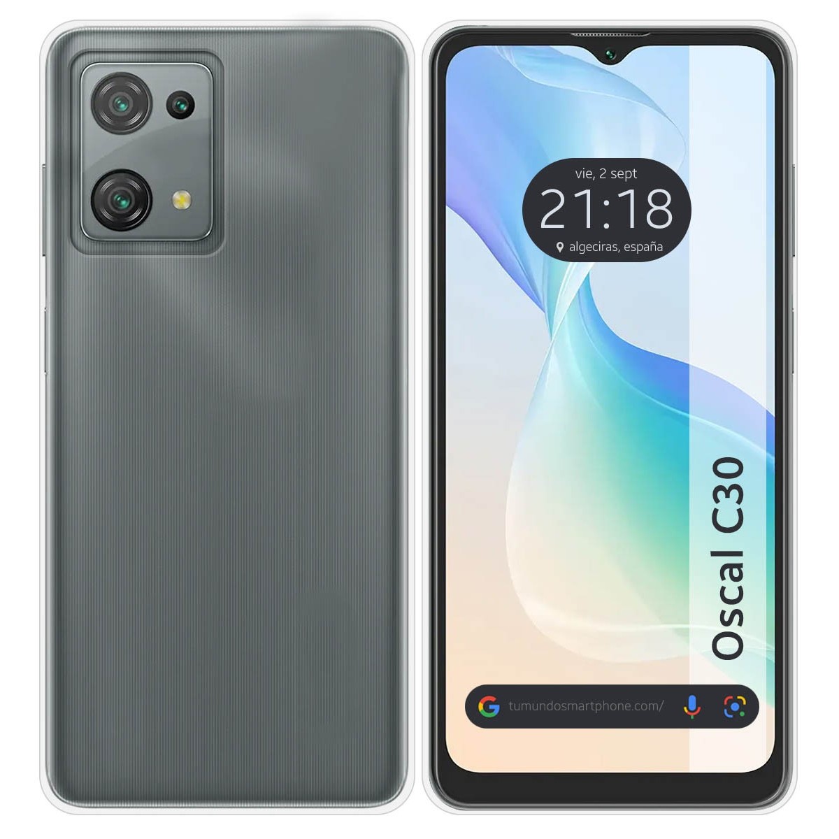 Funda Silicona Gel TPU Transparente para Blackview Oscal C30 / C30 Pro