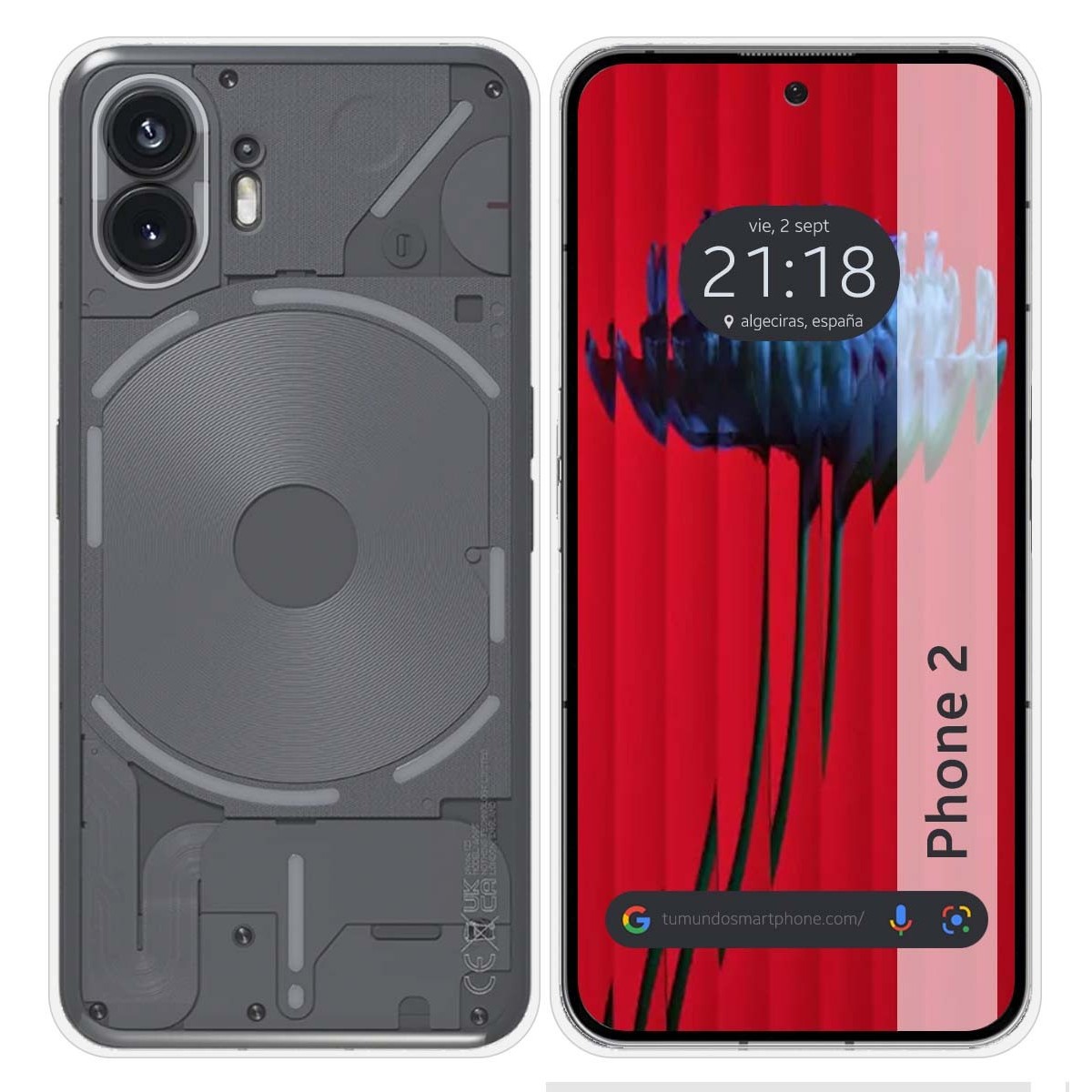 Funda Silicona Gel TPU Transparente para Nothing Phone 2 5G