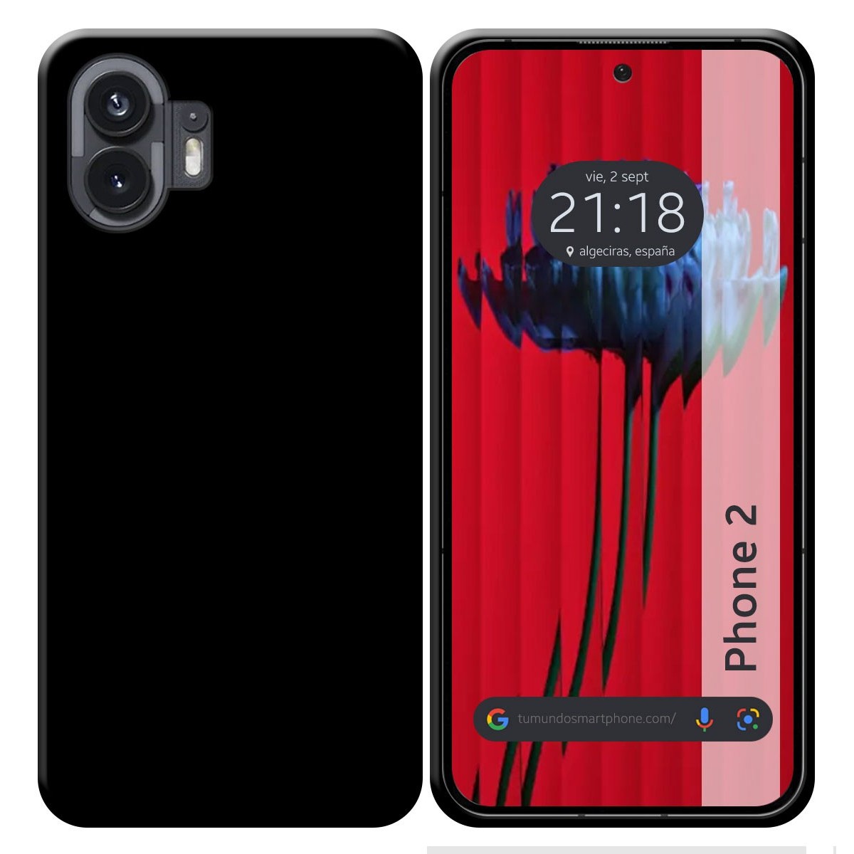 Funda Silicona Gel TPU Negra para Nothing Phone 2 5G