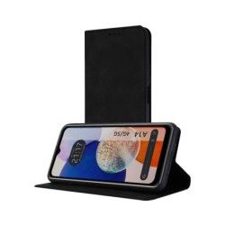 Funda Polipiel con tarjetero para Samsung Galaxy A14 4G / 5G color Negra