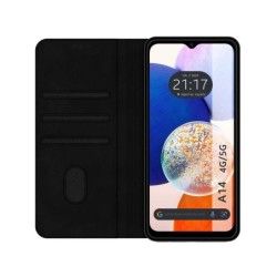 Funda Polipiel con tarjetero para Samsung Galaxy A14 4G / 5G color Negra 2