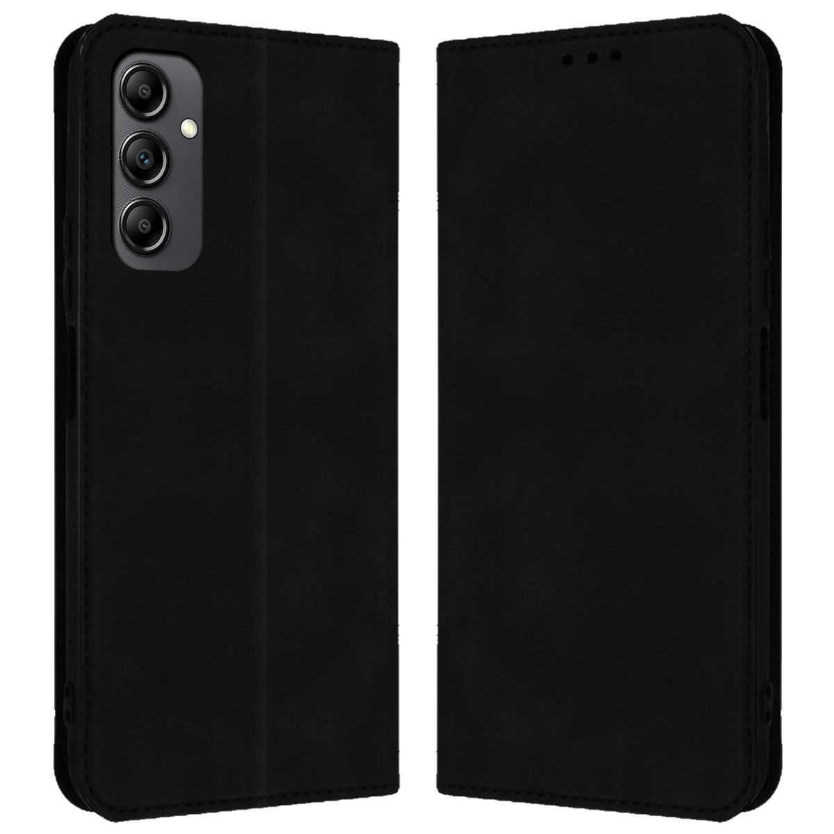 Funda Polipiel con tarjetero para Samsung Galaxy A14 4G / 5G color Negra