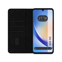 Funda Polipiel con tarjetero para Samsung Galaxy A34 5G color Negra 2