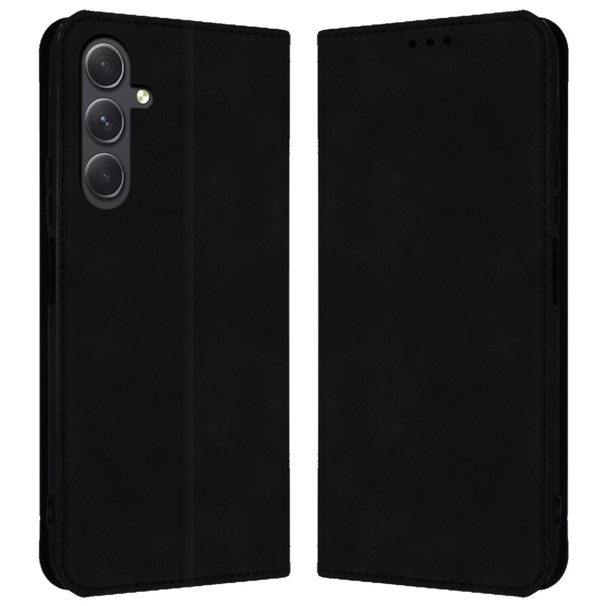 Funda Polipiel con tarjetero para Samsung Galaxy A54 5G color Negra