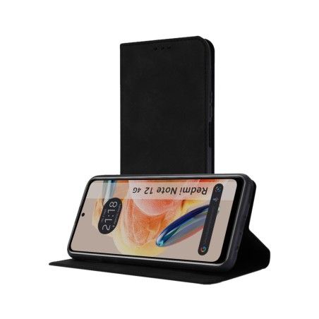 Funda Polipiel con tarjetero compatible con Xiaomi Redmi Note 12 4G color Negra