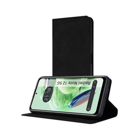 Funda Polipiel con tarjetero compatible con Xiaomi Redmi Note 12 5G color Negra