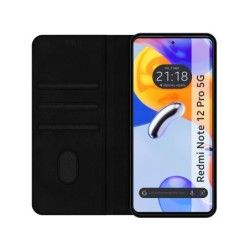Funda Polipiel con tarjetero compatible con Xiaomi Redmi Note 12 Pro 5G color Negra 2