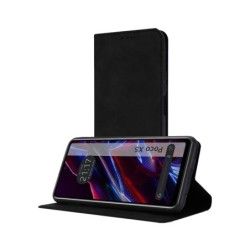 Funda Polipiel con tarjetero compatible con Xiaomi POCO X5 5G color Negra