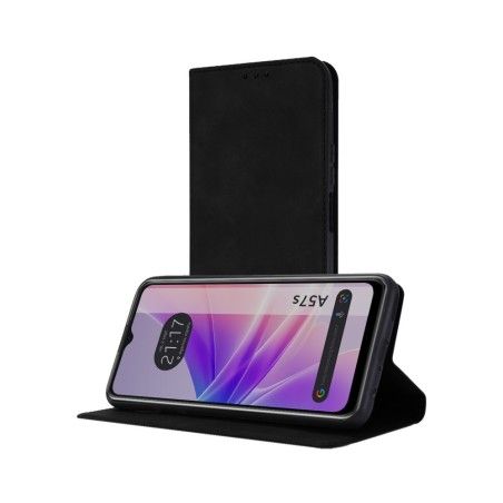Funda Polipiel con tarjetero para Oppo A57s / A77 5G color Negra