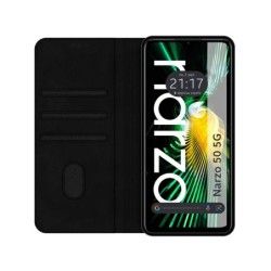 Funda Polipiel con tarjetero para Realme Narzo 50 5G color Negra 2
